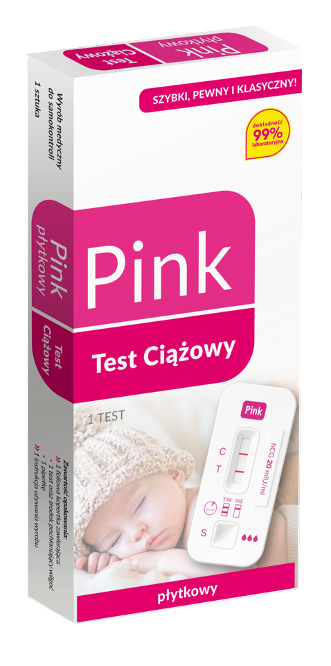 Test ciążowy płytkowy pink 1 SZT.